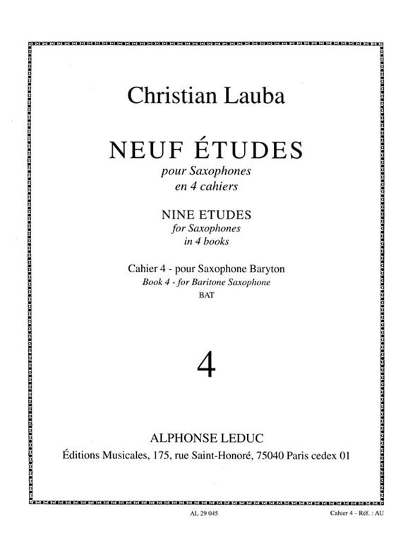 9 Études vol.4 pour saxophone baryton