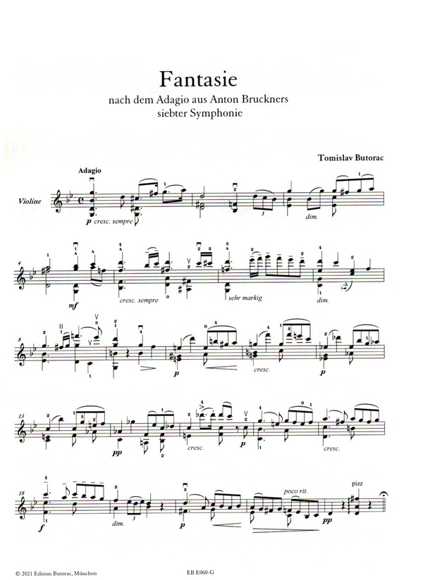 Fantasie nach dem Adagio aus Adagio aus Anton Bruckners 7. Symphonie