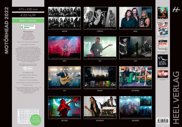 9783966642309 Motörhead 2022 Kalender