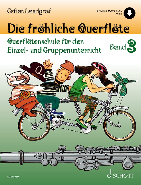Die fröhliche Querflöte (+Online Audio) : Band 3