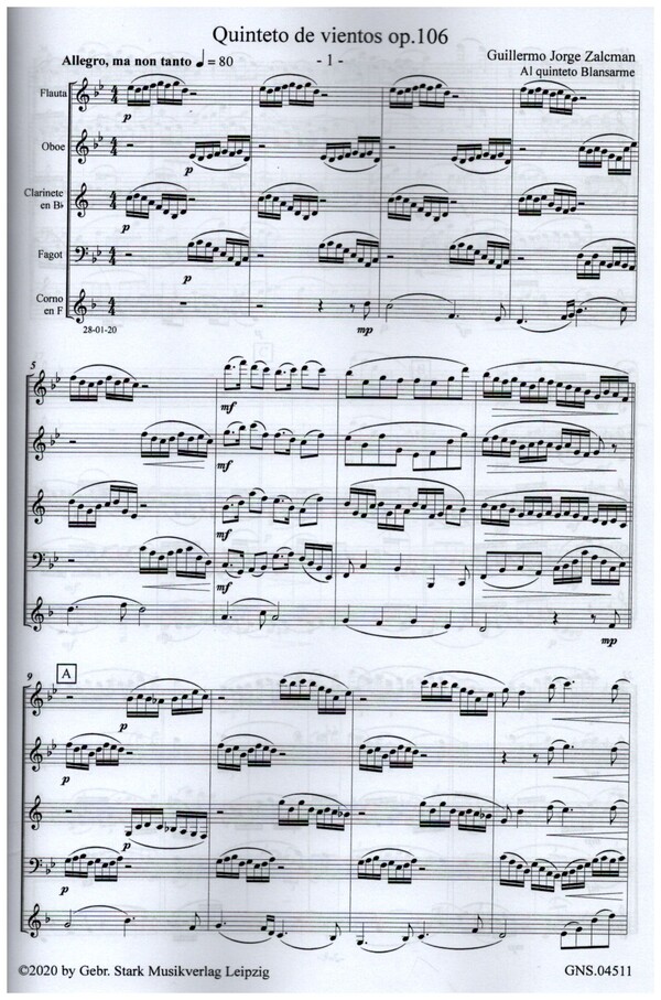 Quinteto de Vientos op.106