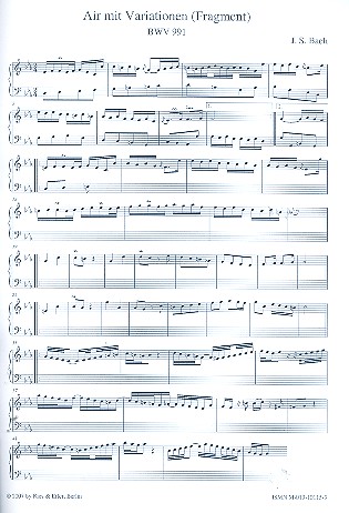 Air mit Variationen C-Moll BWV991