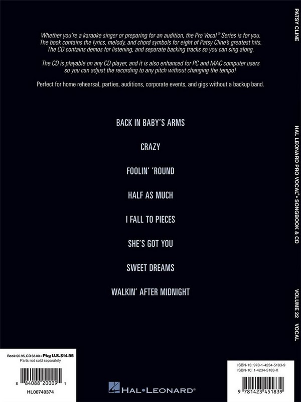 Patsy Cline (+CD): songbook vocal/guitar