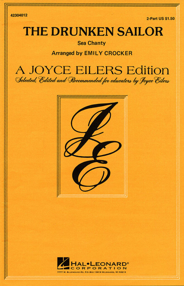 The drunken Sailor for 2-part chorus