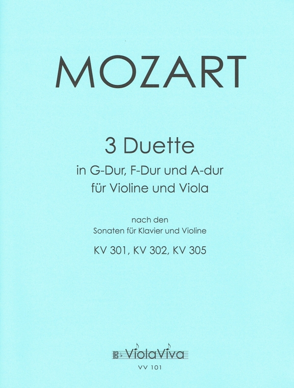 3 Duette nach Sonaten für Violine und Klavier: