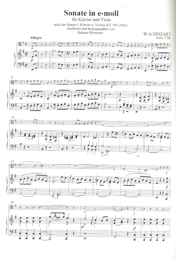 Sonate e-Moll KV304 