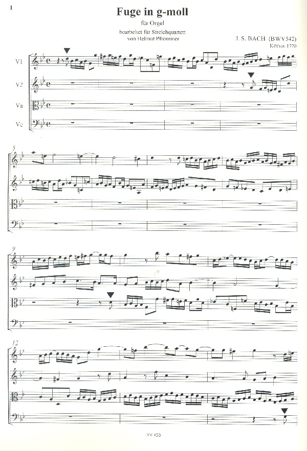 Präludium und Fuge g-Moll BWV542 für Orgel