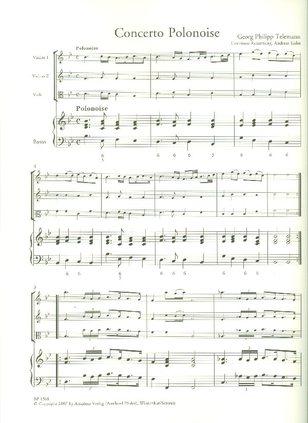 Concerto Polonaise B-Dur TWV43:B3