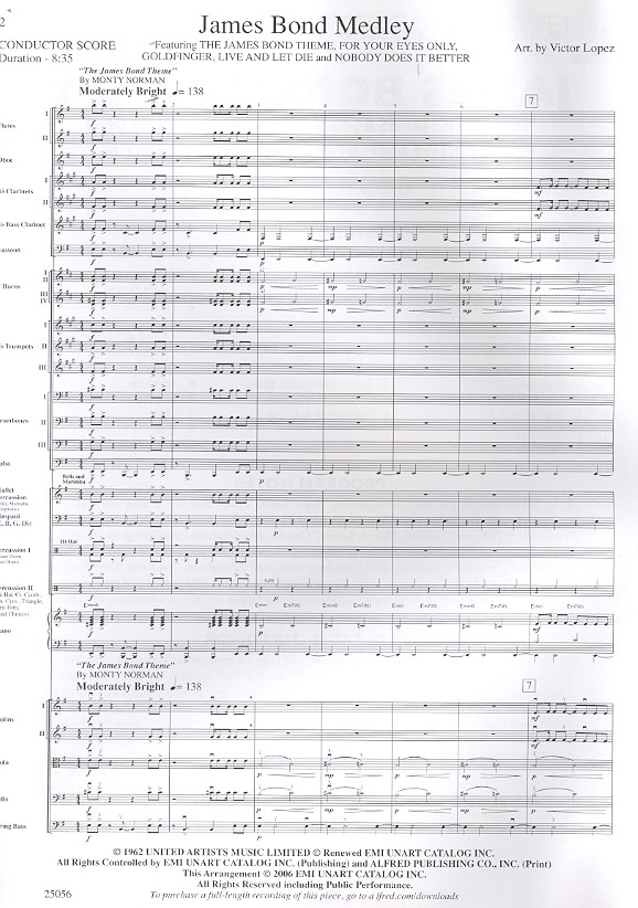 James Bond Medley for orchestra