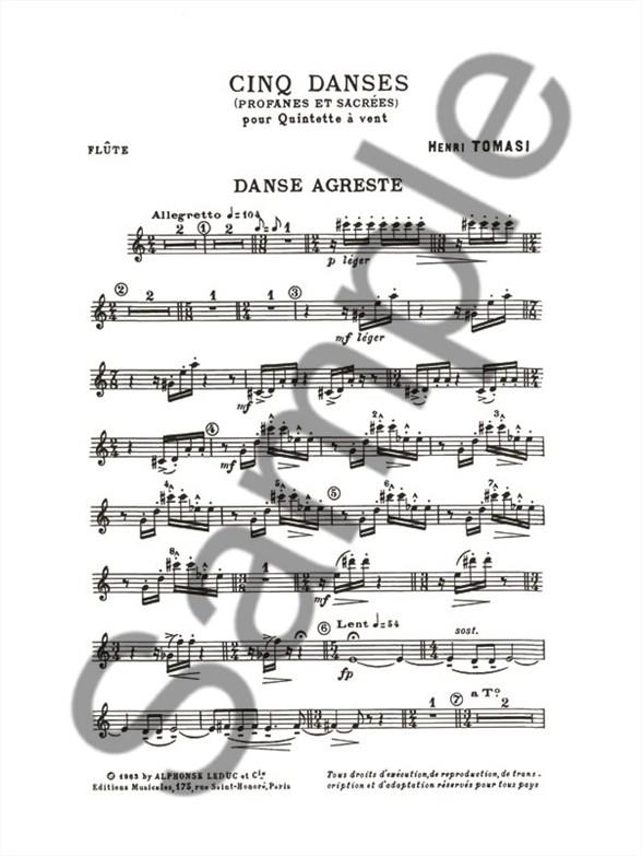 5 danses profanes et sacrées