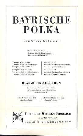 Bayrische Polka: für Salonorchester