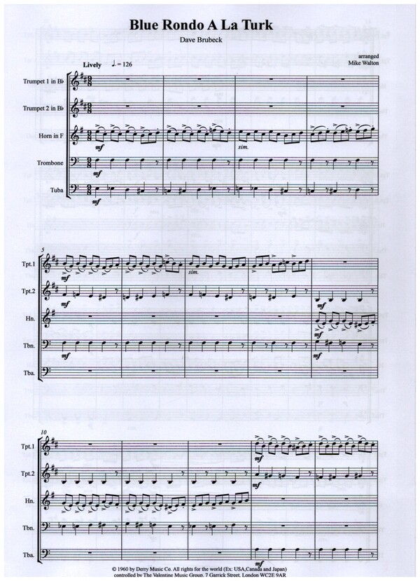 Blue rondo a la Turk