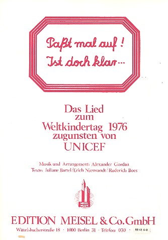 Paßt mal auf! Ist doch klar: