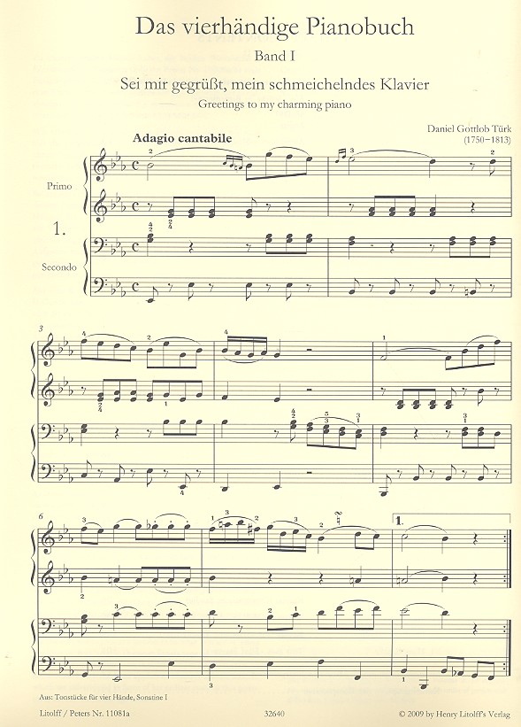 Das vierhändige Pianobuch Band 1