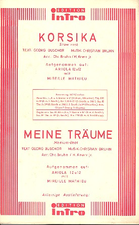 Korsika  und  Meine Träume: