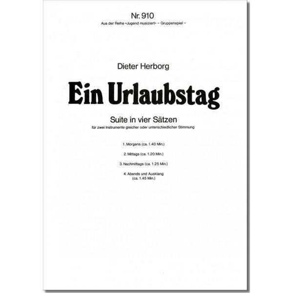 Ein Urlaubstag Suite in 4 Sätzen