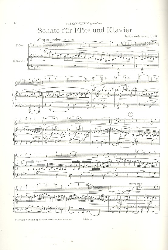 Sonate op.135 für Flöte und