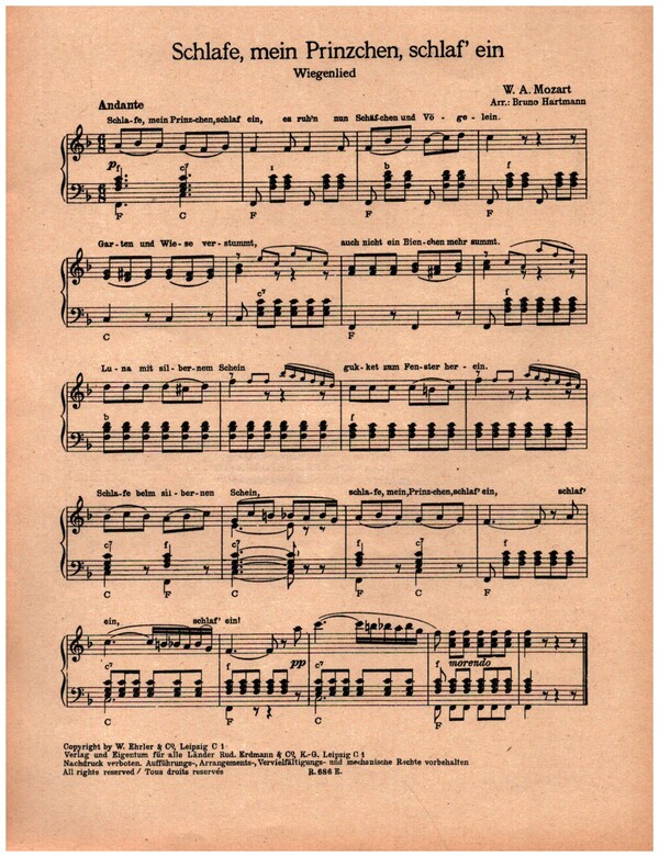 Schlafe mein Prinzchen (Mozart)  und