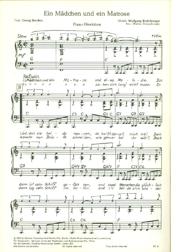 Ein Mädchen und ein Matrose  und