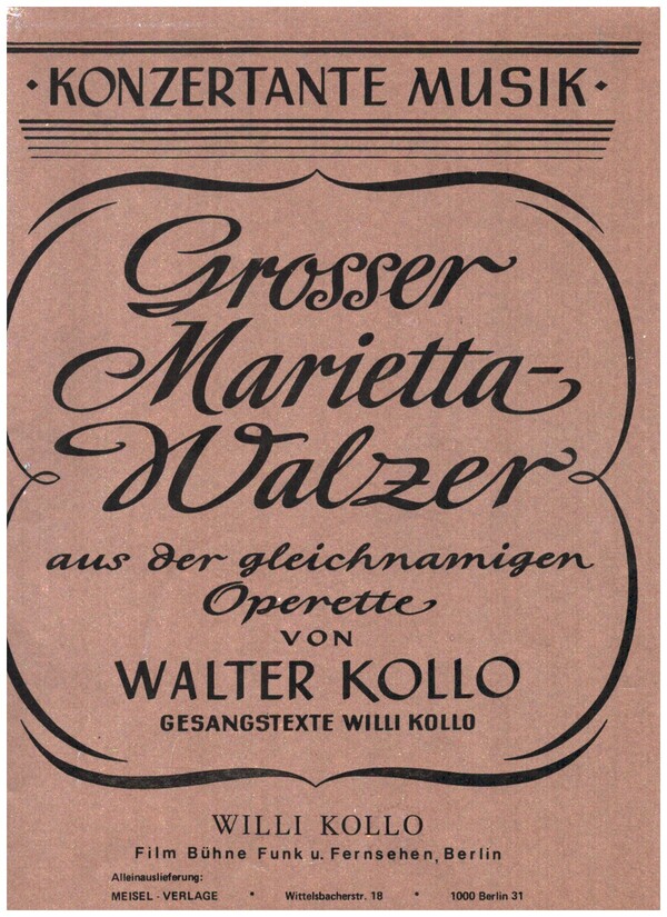 Großer Marietta-Walzer: