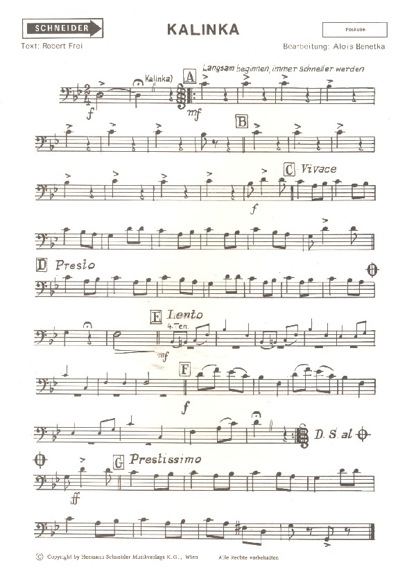Kalinka   und   Auf Wiederseh'n: