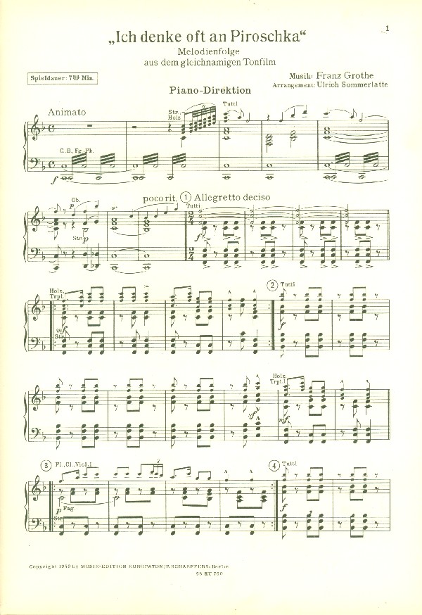 Ich denke oft an Piroschka