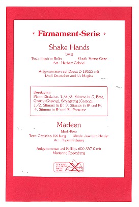 Shake Hands   und   Marleen