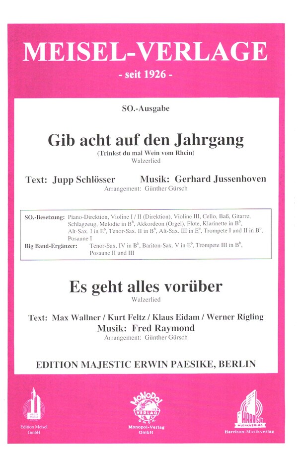 Gib acht auf den Jahrgang   und