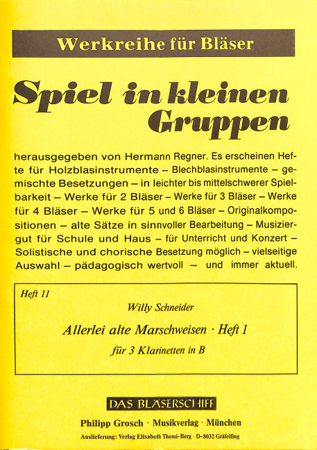 Allerlei alte Marschweisen Band 1