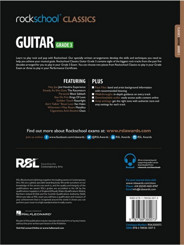 Rockschool Classics Guitar Grade 3 (2018)