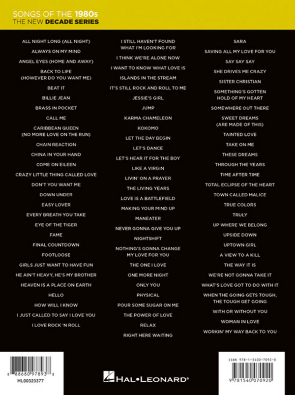 The New Decade Series: Songs of the 1980s