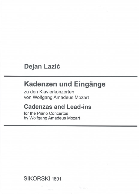 Kadenzen und Eingänge zu den Klavierkonzerten von W. A. Mozart