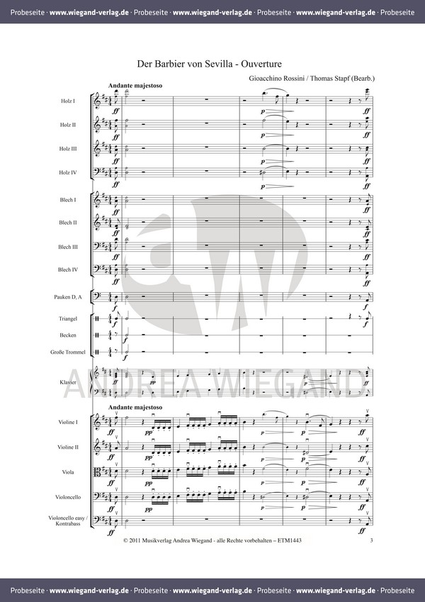 Rossini, Gioachino, Der Barbier von Sevilla - Ouvertüre