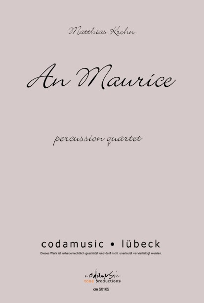 Krohn, Matthias , AN MAURICE