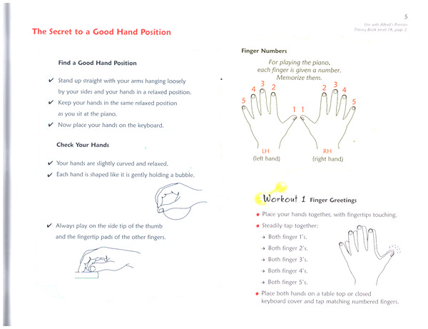 Premier Piano Course, Lesson 1A