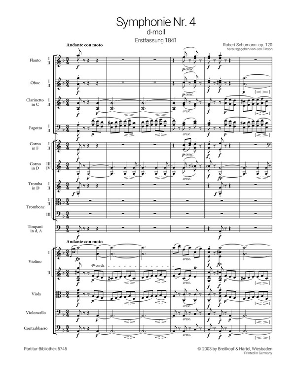 Symphonie Nr.4 d-moll op.120