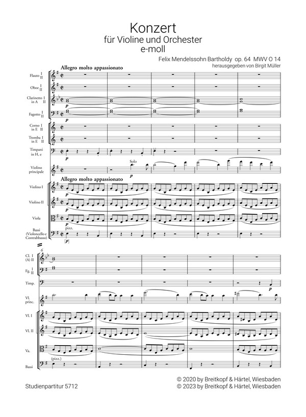 Violinkonzert e-moll op. 64 MWV O 14