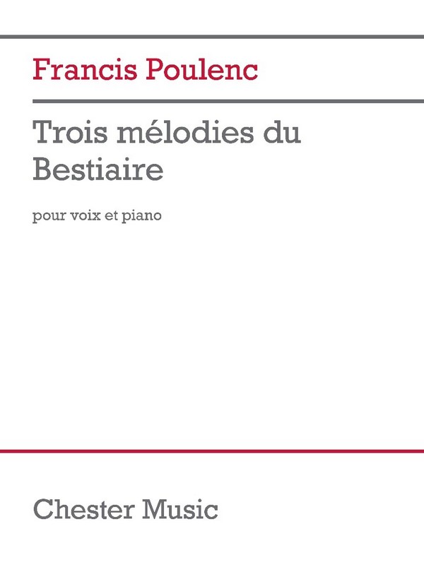 3 Mélodies du Bestiaire