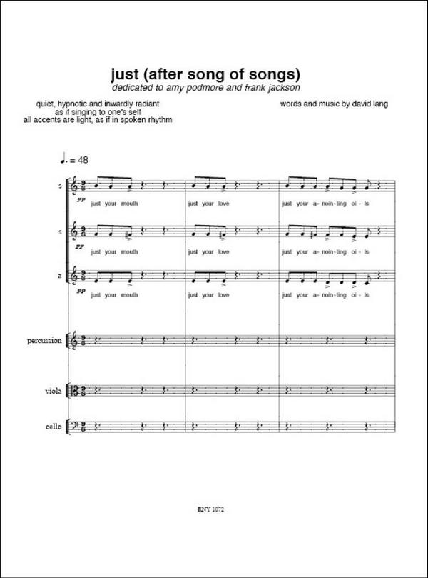 Just (After Song of Songs)