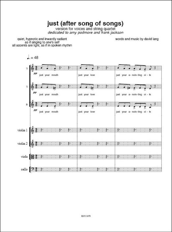 Just (After Song of Songs)