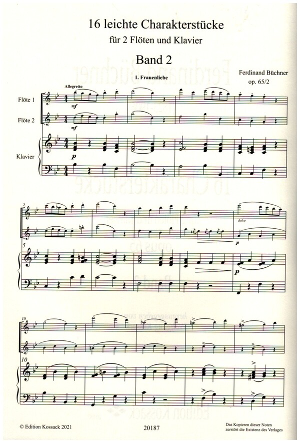 16 leichte Charakterstücke op.65 Band 2 (Nr.9-16)