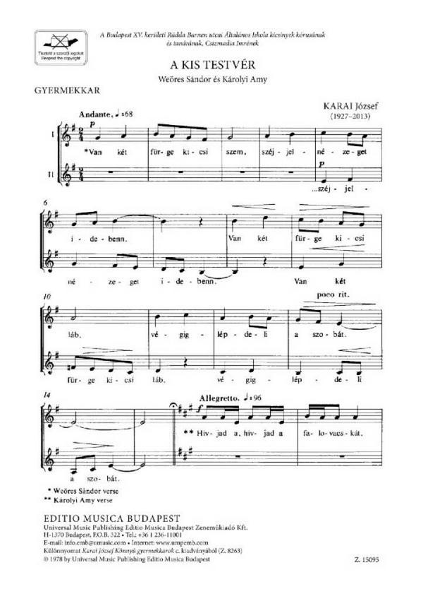 Z15095  J.Karai, A kis testvér