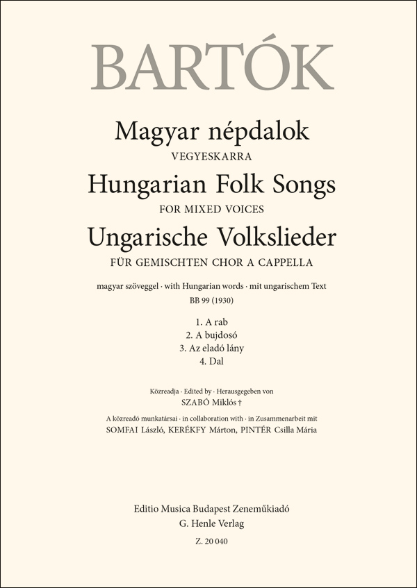 Z20040  Hungarian Folk Songs
