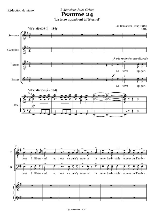 Psalm 24 'La terre appartient à l'Éternel'