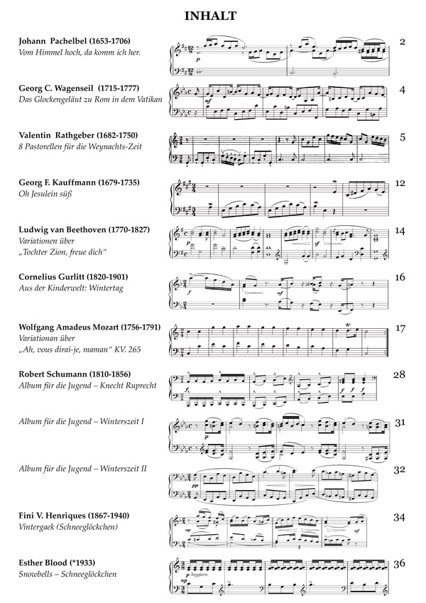 Weihnachtliche Klaviermusik Band 1: Barock & Frühklassik