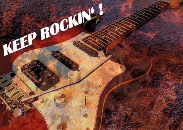 Postkarte "Keep Rockin'!"