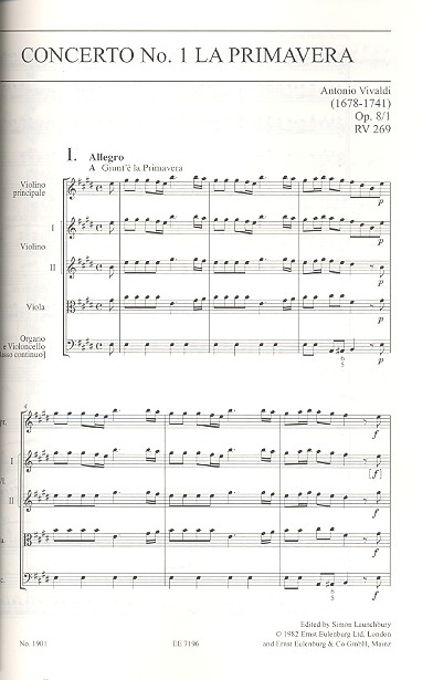 Le Quattro Stagioni op.8,1-4 ('Die vier Jahreszeiten')