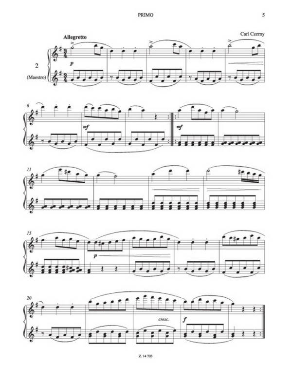 Maestro e scolaro für Klavier zu 4 Händen