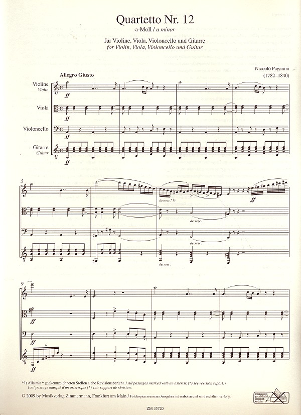 Quartett a-Moll Nr.12
