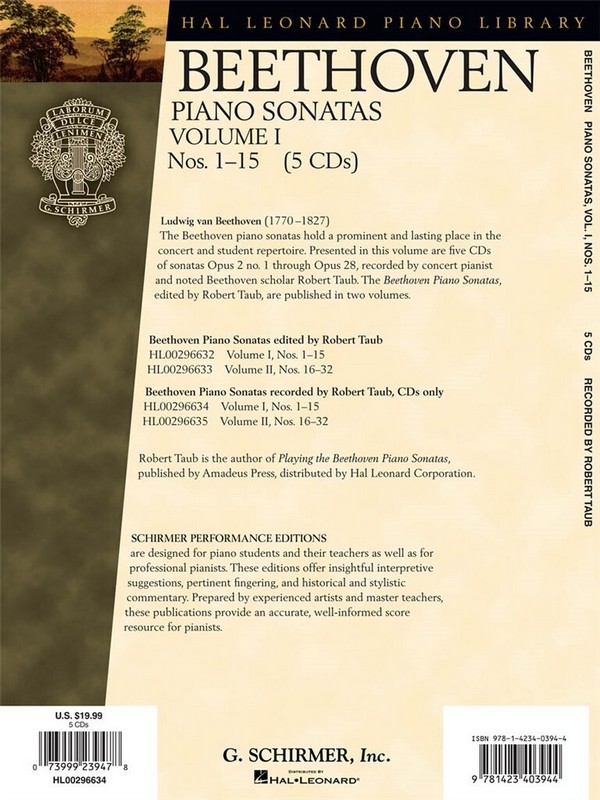 Piano Sonatas vol.1 (nos.1-15) 5 CD's